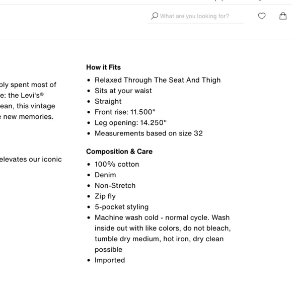 Levis 550 92' Relaxed Denim with Taper below the knee - Picture 15 of 15